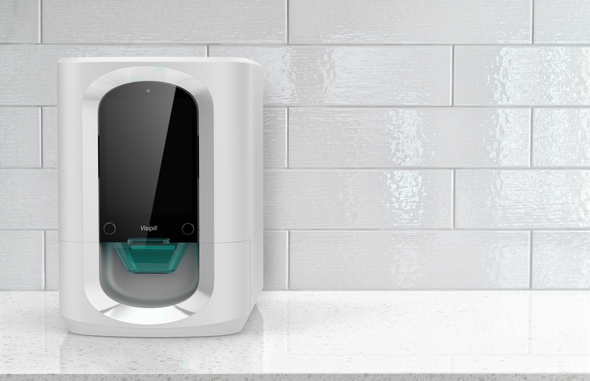 VisiPill dispenser on a kitchen counter